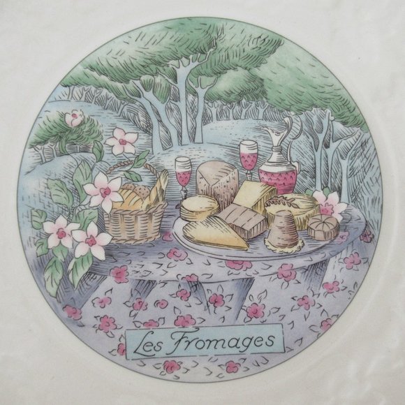 Gien France LES SAVEURS Salad Dessert Plates 8.5" Marie Pierre Boitard SET OF 4 - Picture 9 of 12
